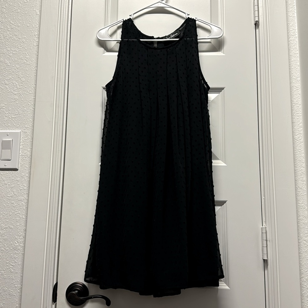 Sam Edelman little black dress texture mesh shift dress US XS